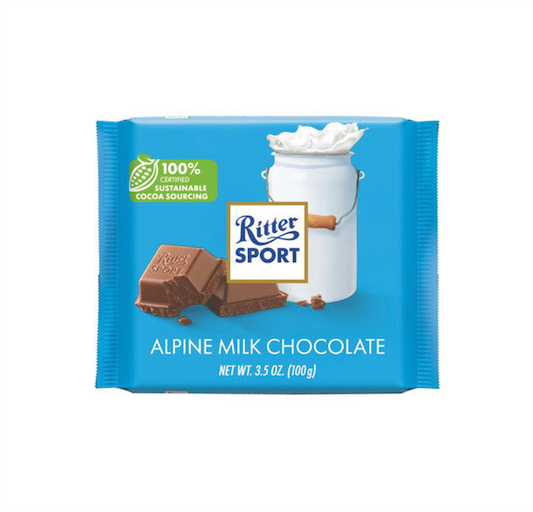 German alpine milk chocolate from Ritter Sport