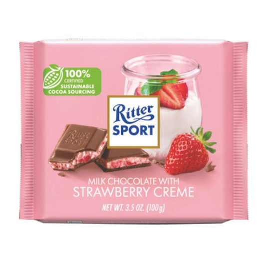 German Ritter Sport Milk chocolate with strawberry