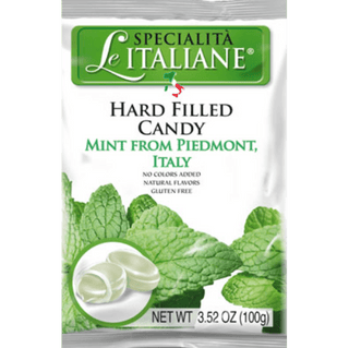 Specialità Le Italiane hard candies with a cool mint center.