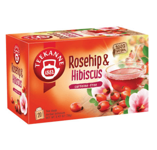 german rosehip and hibiscus tea from teekanne