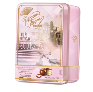 Vergani Roma Milk Chocolate Pralines with Tiramisu Cream