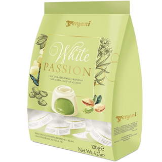 Vergani White Passion White Chocolate Pralines with Pistachio
