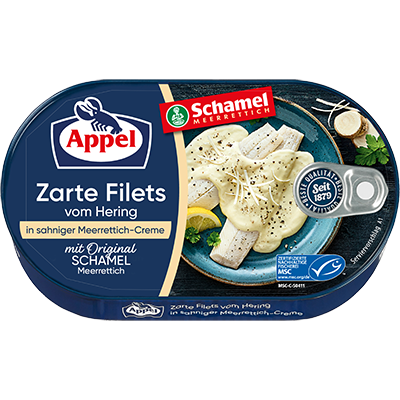 Appel Heringfilets In Sahne-Meerrettich-Creme