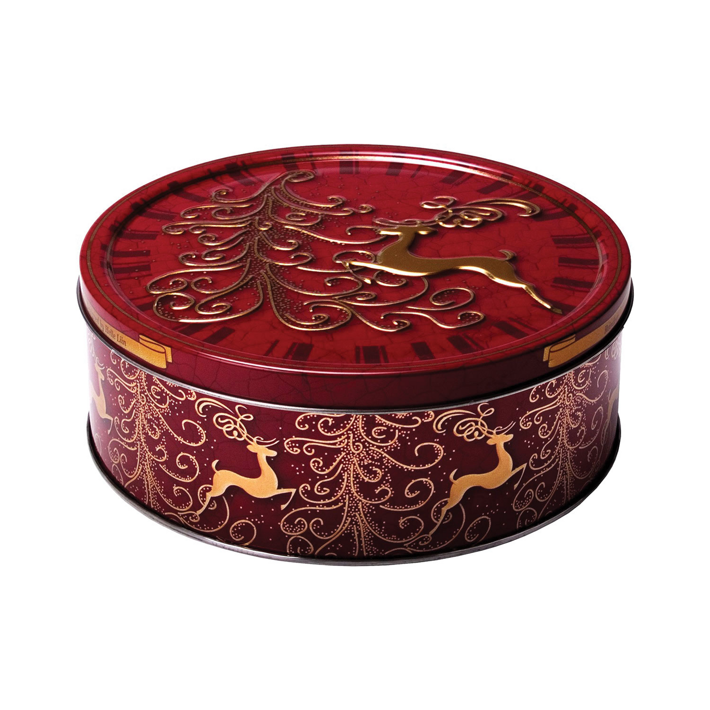 Jacobsens Gold Embossed Reindeer Butter Cookies Tin (400g)