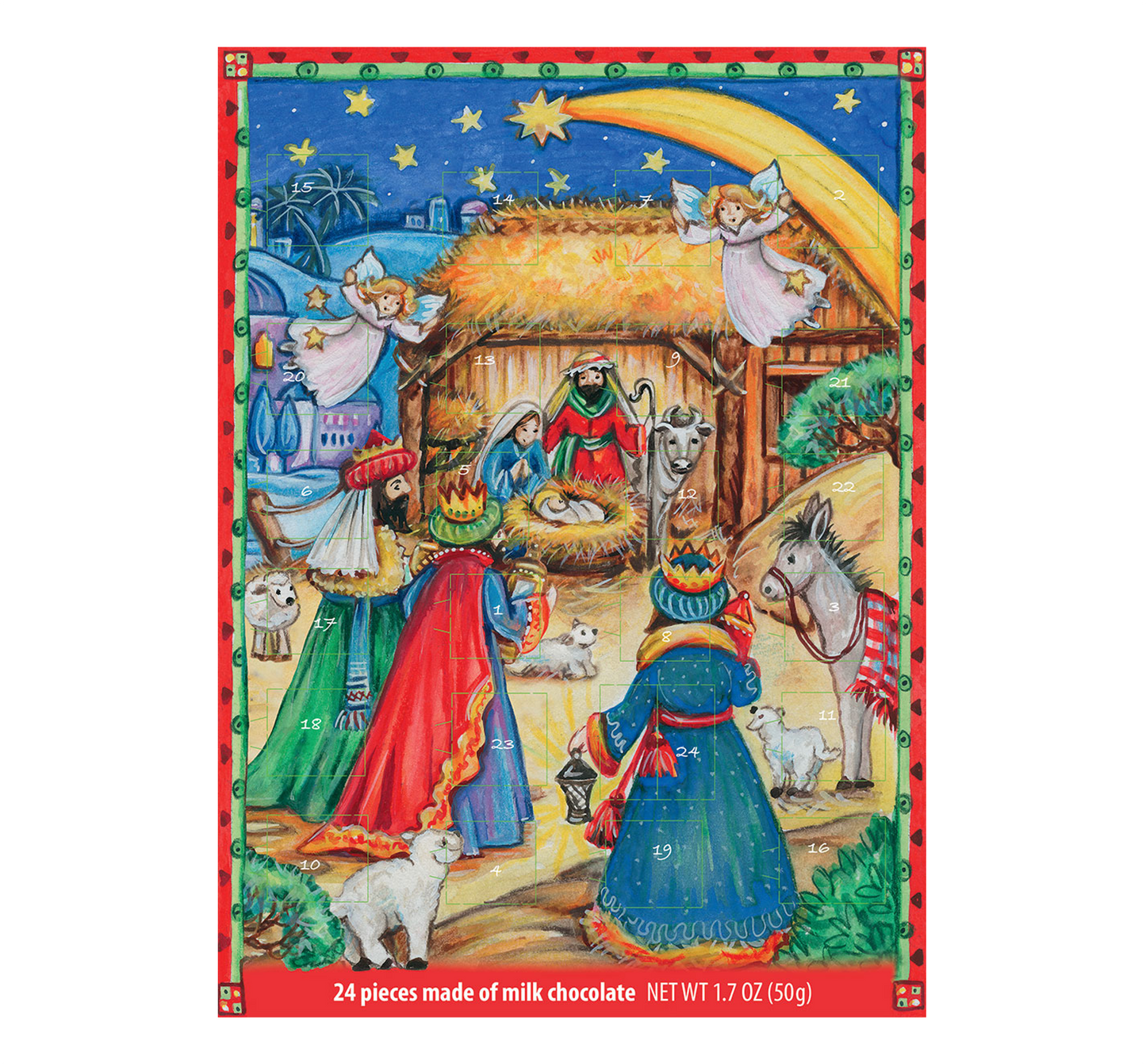 Erikas Pantry Advent Calendar Nativity Scene Red