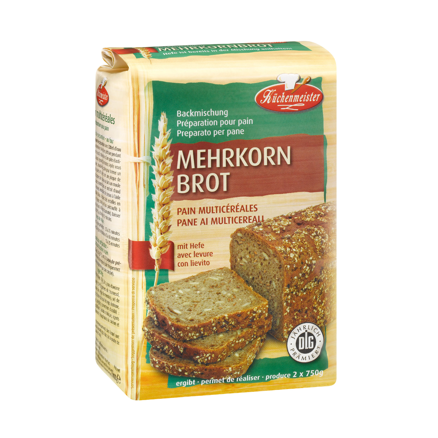 Küchenmeister Multigrain Bread Baking Mix (Mehrkornbrot Backmischung)