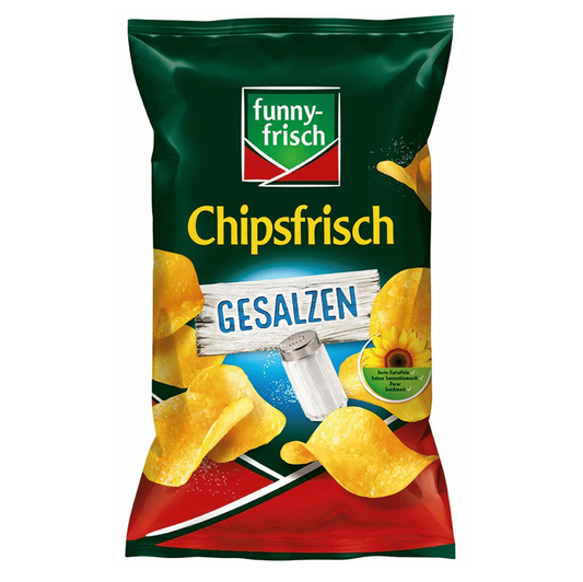 funny frisch salted German potato chips