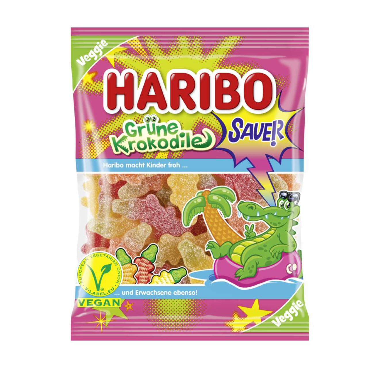 Haribo Green Crocodiles Sour (Grüne Krokodile Sauer)