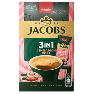 Jacobs Cinamon Roll 3 in 1 Instant Coffee (24 X 11.2g)