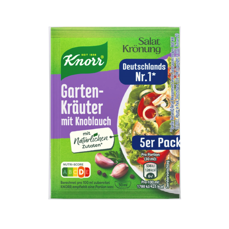 Knorr Salatkrönung Garten-Kräuter mit Knoblauch 5 Pack
