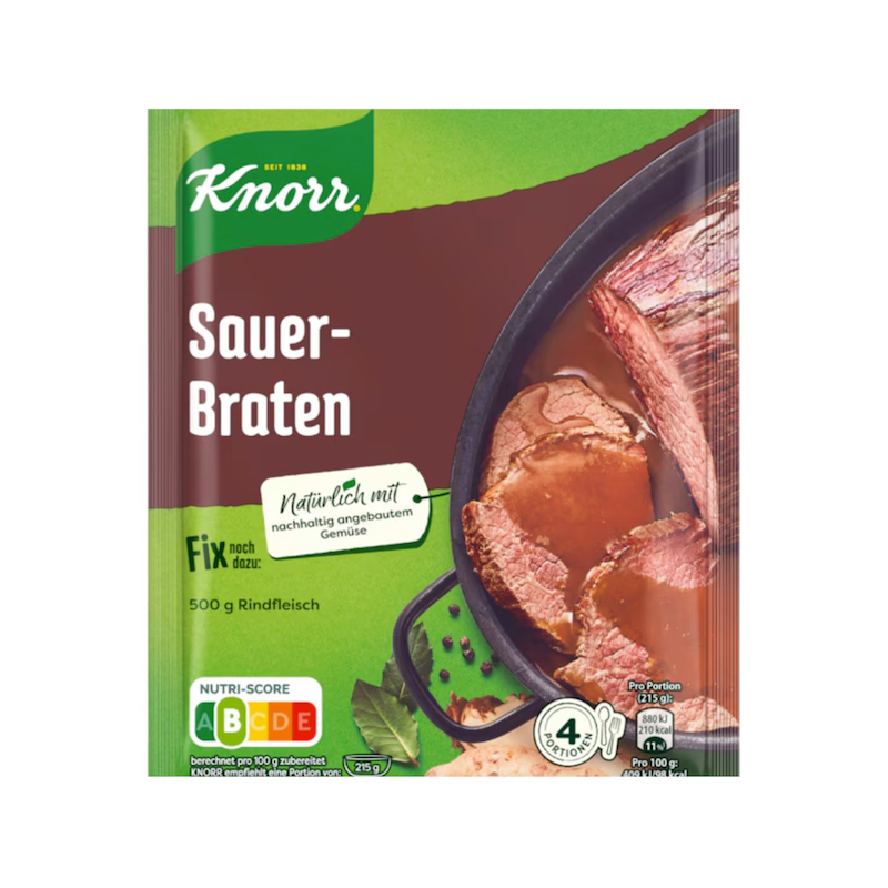 Knorr Fix Pot Roast Sauerbraten One Stop German Shop 9503