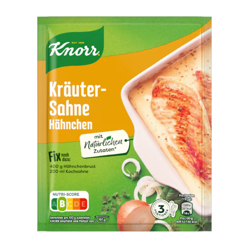 Knorr Fix Creamy Herb Sauce for Chicken (Kräuter Sahne Hähnchen)
