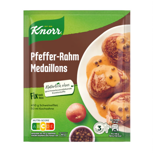 Knorr Fix Pepper Cream Medallions (Pfeffer-Rahm Medaillons)