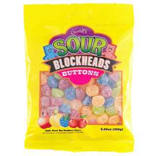 Gerrit's Sour Blockheads Buttons Chewy Candy