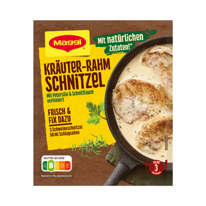 german maggi herb cream sauce for schnitzel