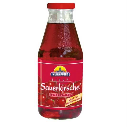 Mühlhäuser Sour Cherry Syrup (Fruchtsirup Sauerkirsche)