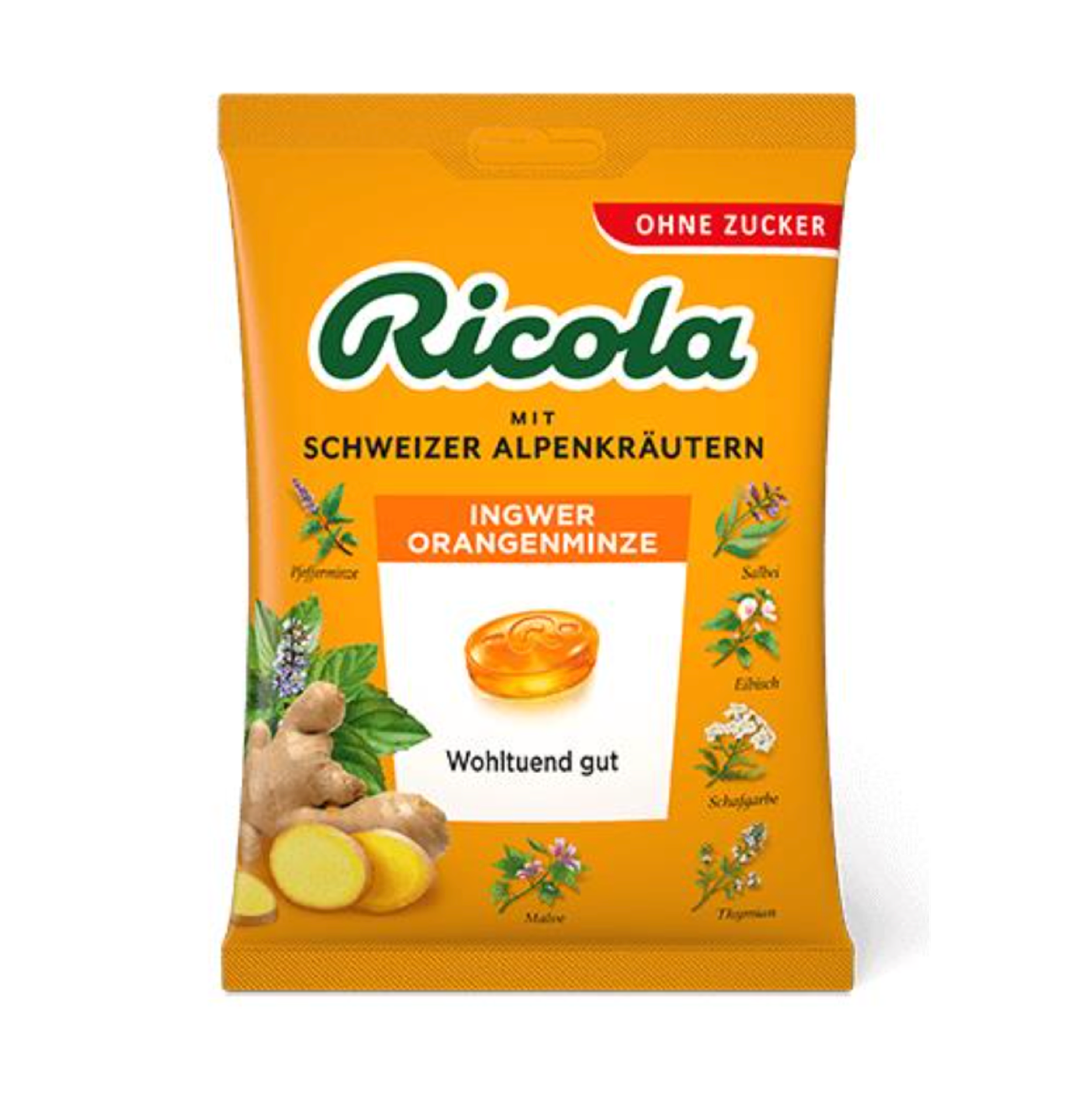 Ricola Ginger-Orangen-Mint (Sugar free)