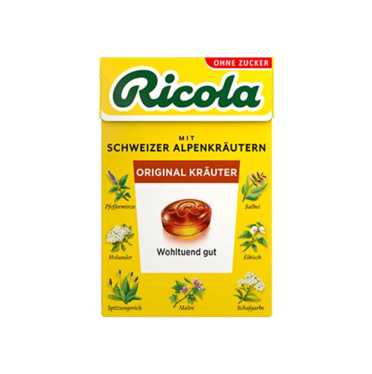 Ricola Box Original Herbs Cough Drops (Sugar free)