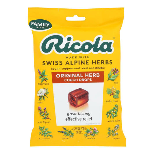 Ricola Original Herb Cough Drops 45 Wrapped Drops