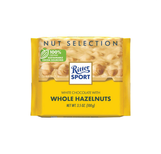 Ritter Sport White With Whole Hazelnuts