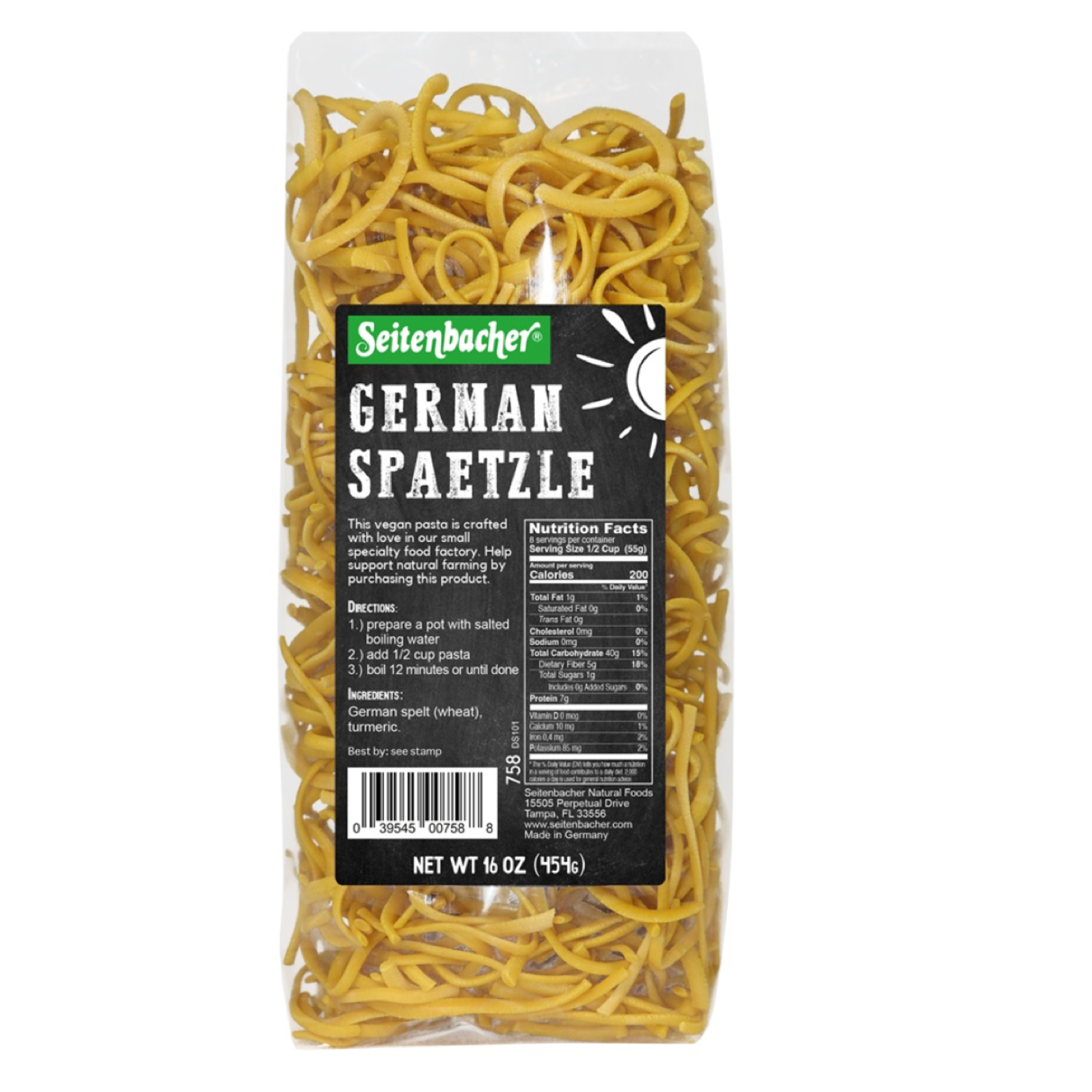 german vegan spaetzle from Seitenbacher