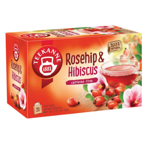 german rosehip and hibiscus tea from teekanne