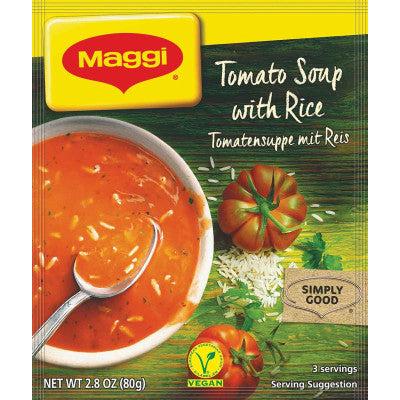 Maggi Tomato Soup With Rice