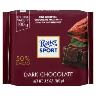 German Dark Chocolate 50% Cacao from Ritter Sport