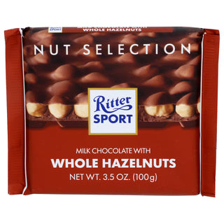 German milk chocolate with hazelnut from Ritter Sport